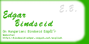 edgar bindseid business card